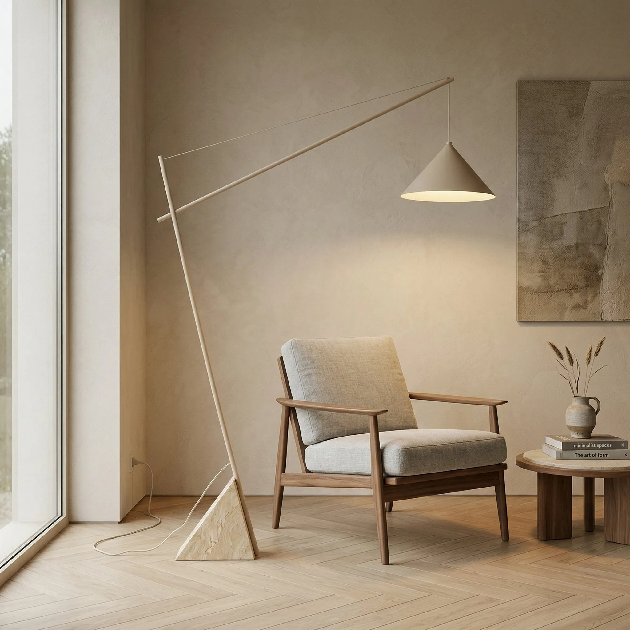 Grande Travertine Floor Lamp D706