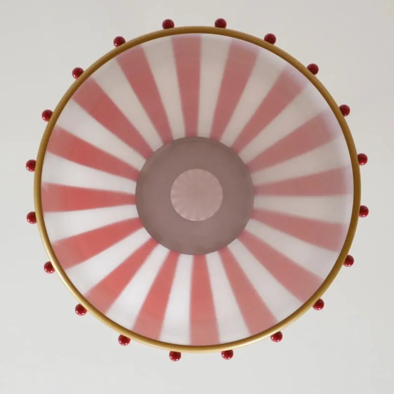 Festilo Glass Pendant Light - Playful Striped Design Hanging Lamp in Decorative Style for Kitchen and Dining T589