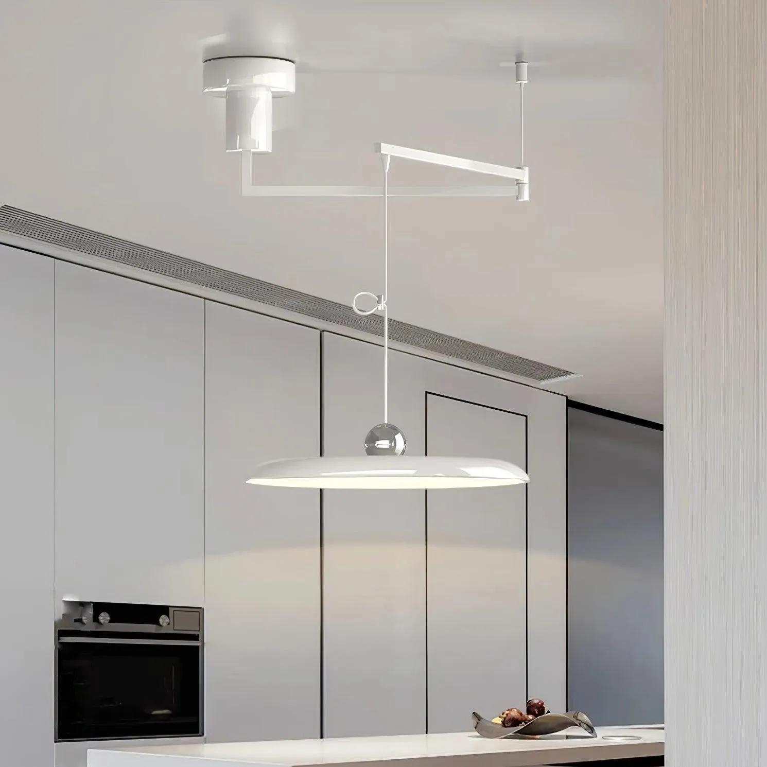 Simple Modern Adjustable Swing Arm Disc Pendant Lamp M110