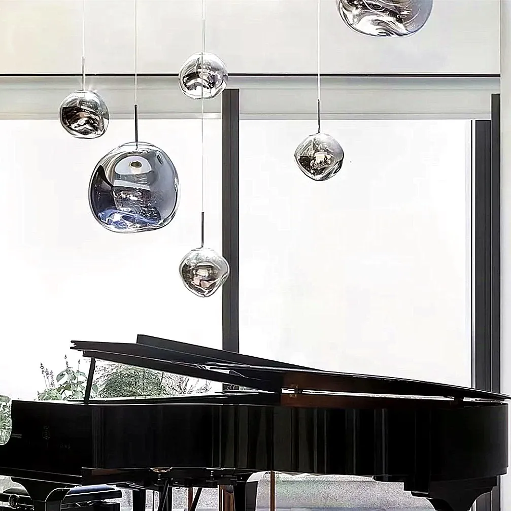 Dynamic Surface Pendant Light For Living Room S09