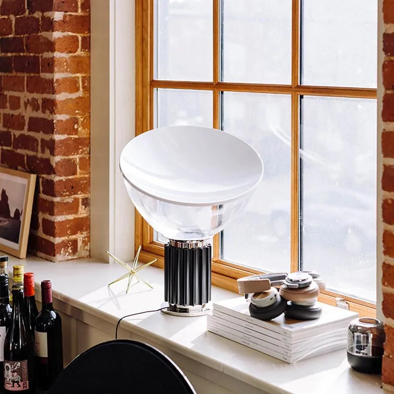Sculptural Upside Down Glass Table Lamp