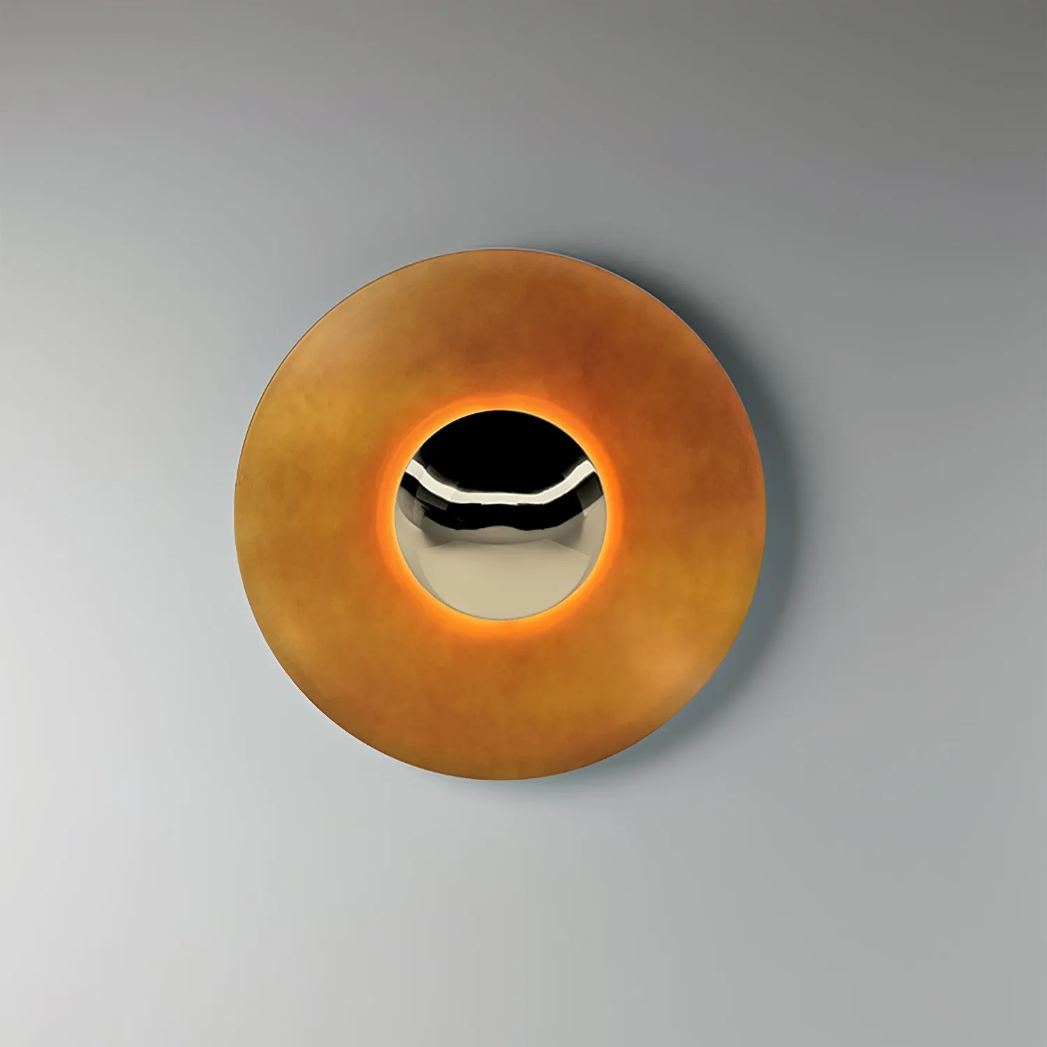Simplicity Round Ginger Glow Wall Light S188