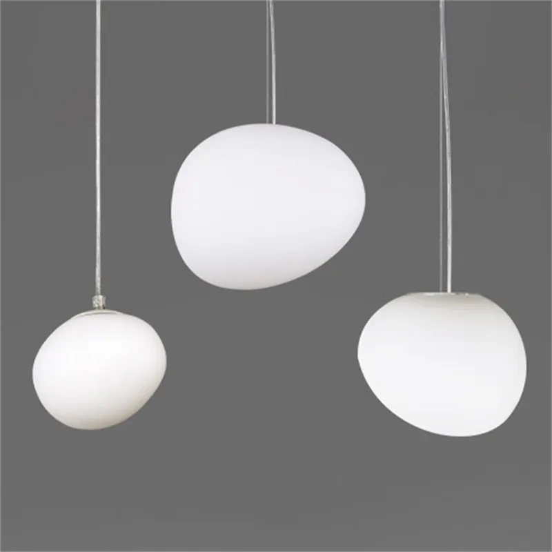 Stone Shape Opal Glass Pendant Light S05