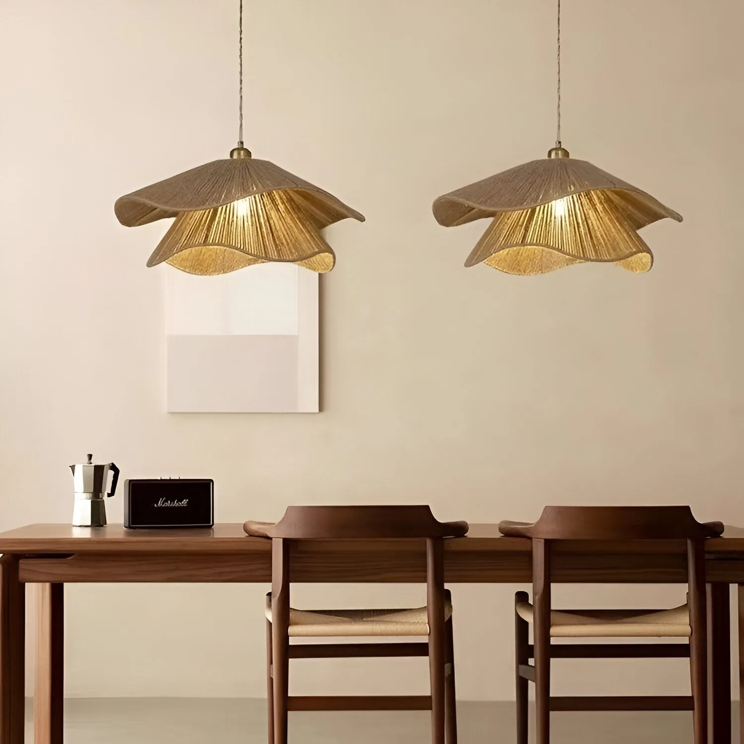 Cape Points Boho Natural Jute Fiber Pendant Light D838