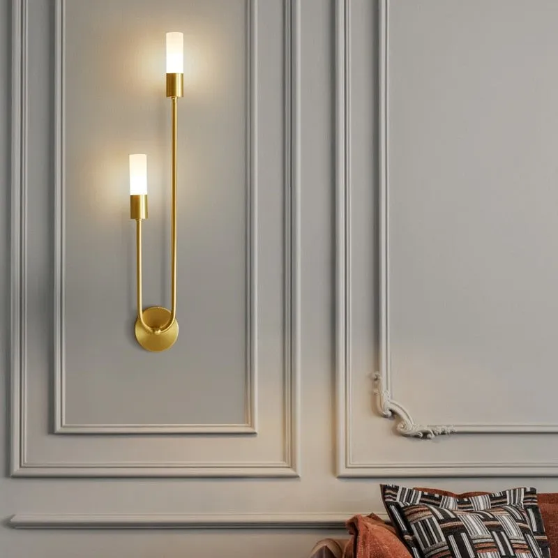 Modern Copper U-Shape Luster LED Wall Lamp M138
