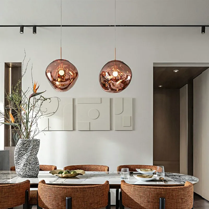 Dynamic Surface Pendant Light For Living Room S09