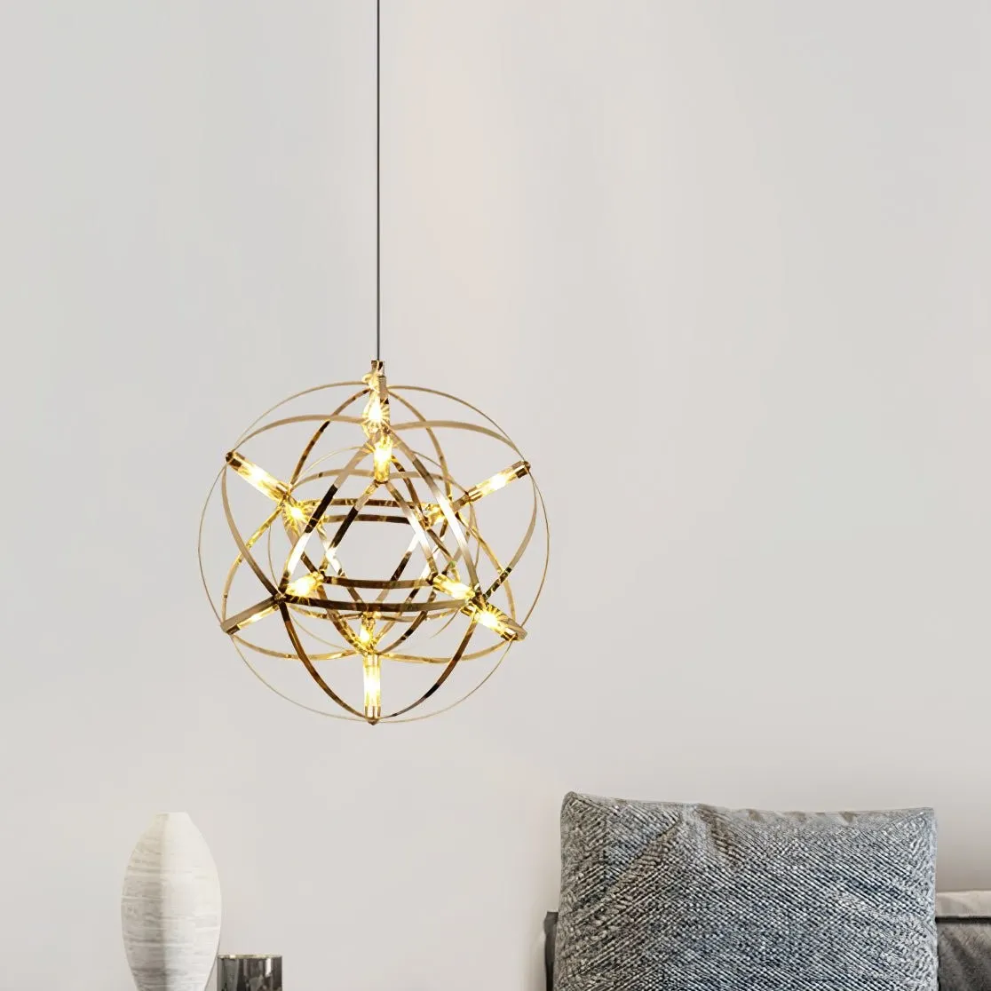 Silver Spark Ball Pendant Light T204