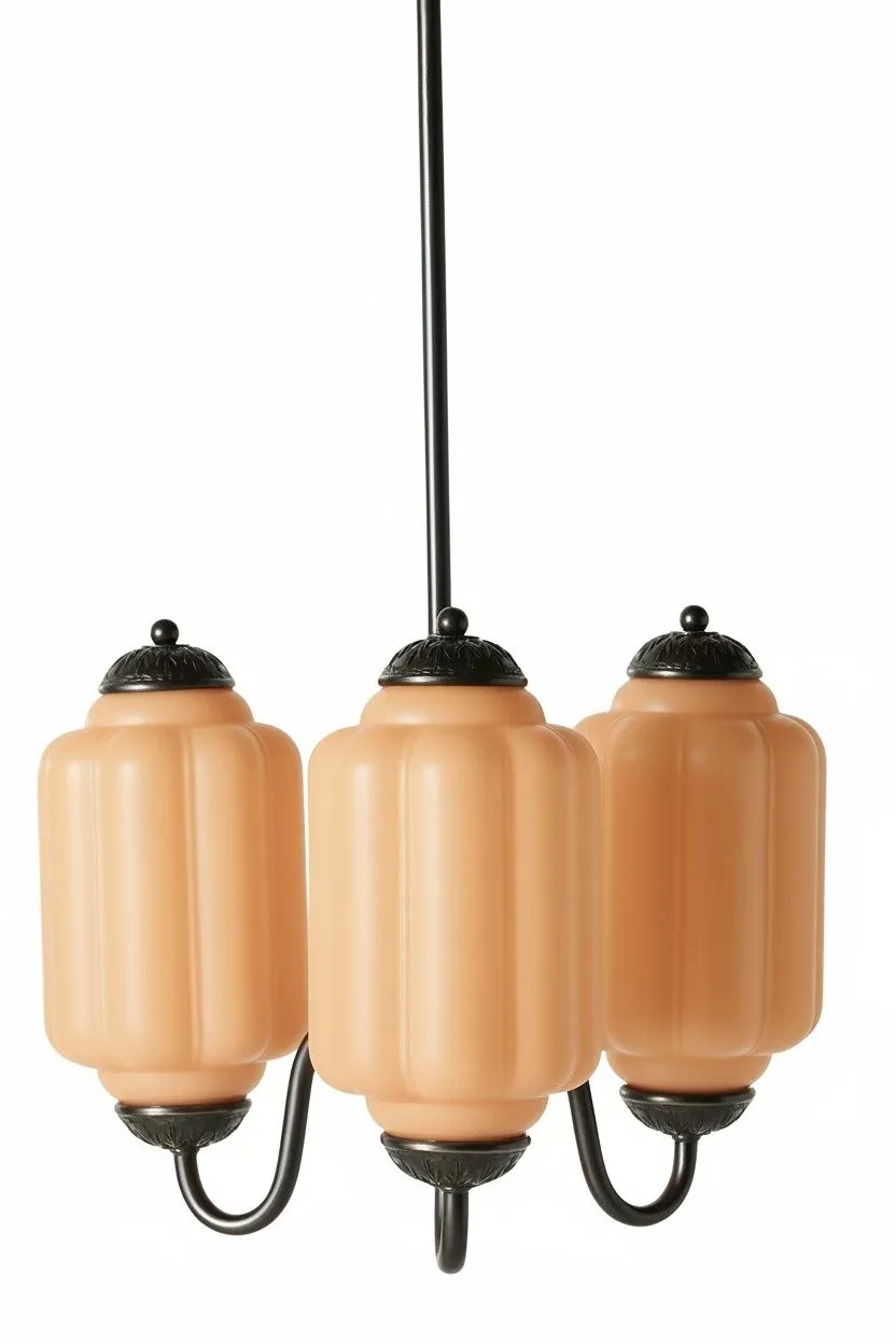 Eloise Vintage Glass Chandelier - Milk Glass Home Accent T289