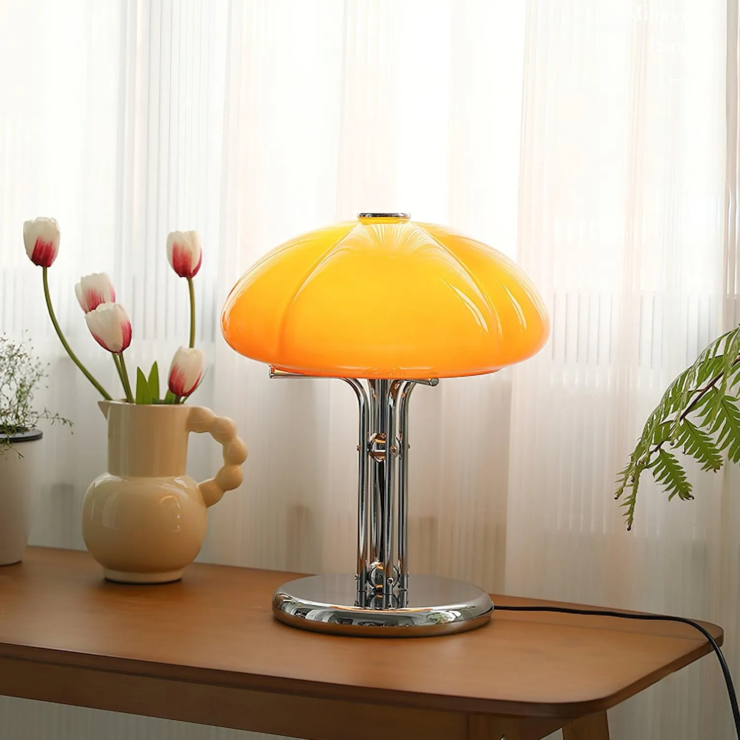 High-Grade Bedroom Bedside Mushroom Glass Table Lamp M277