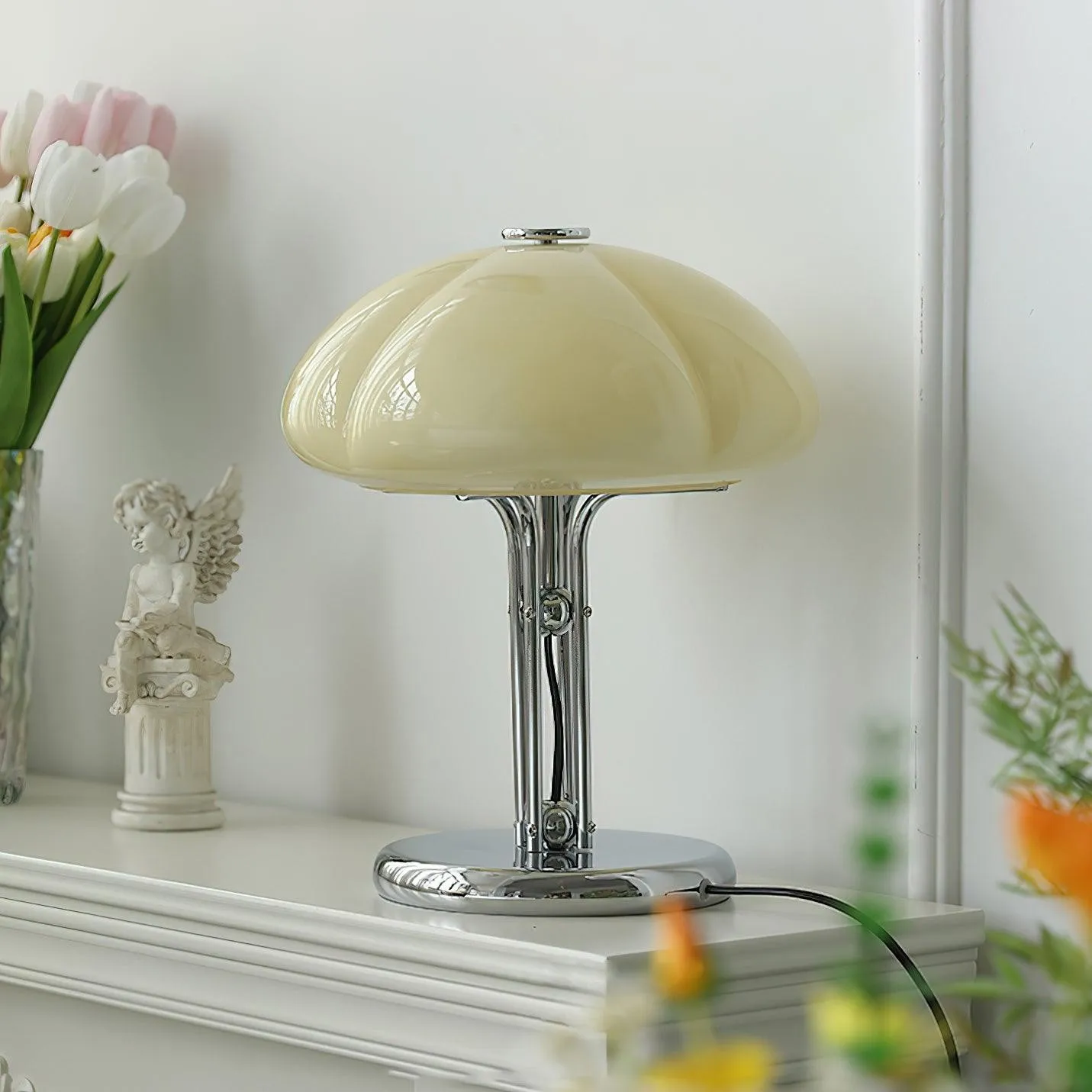 High-Grade Bedroom Bedside Mushroom Glass Table Lamp M277
