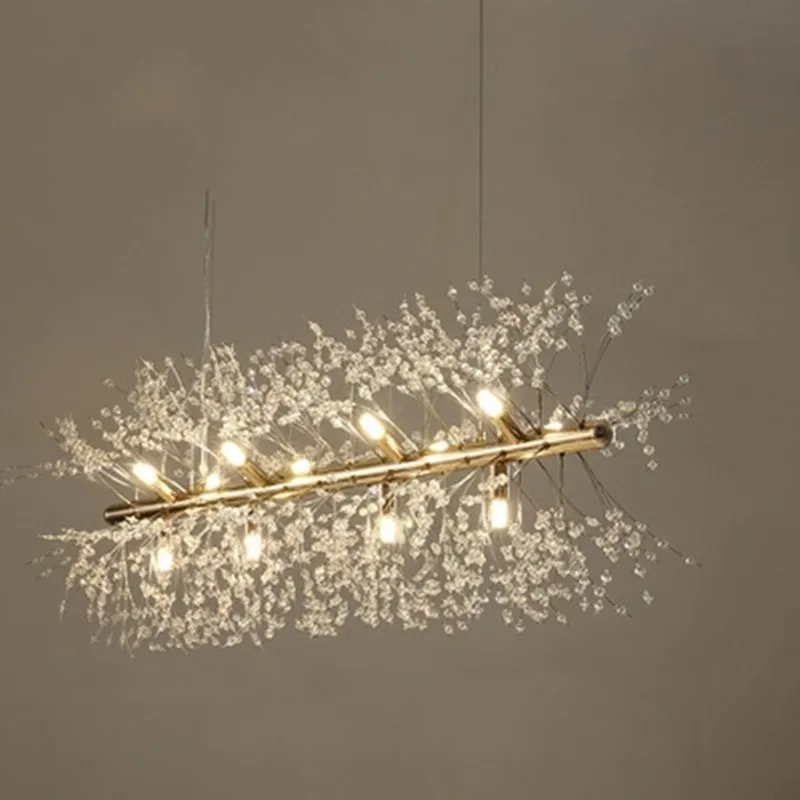 Modern Rectangular Crystal Fireworks Chandelier S15