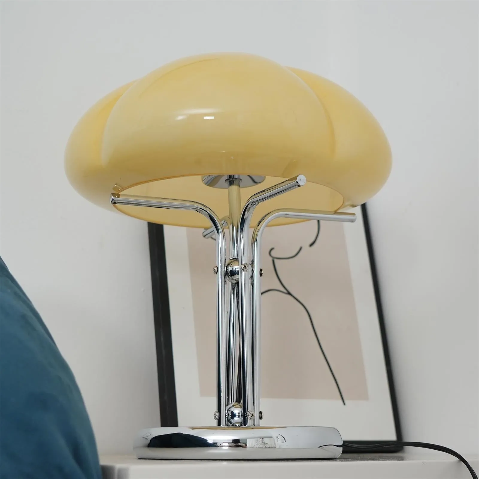 High-Grade Bedroom Bedside Mushroom Glass Table Lamp M277