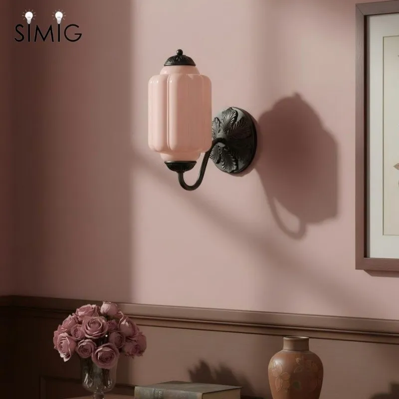 Eloise Vintage Sconce With Milk Glass Shade For Bedroom Or Hallway S194