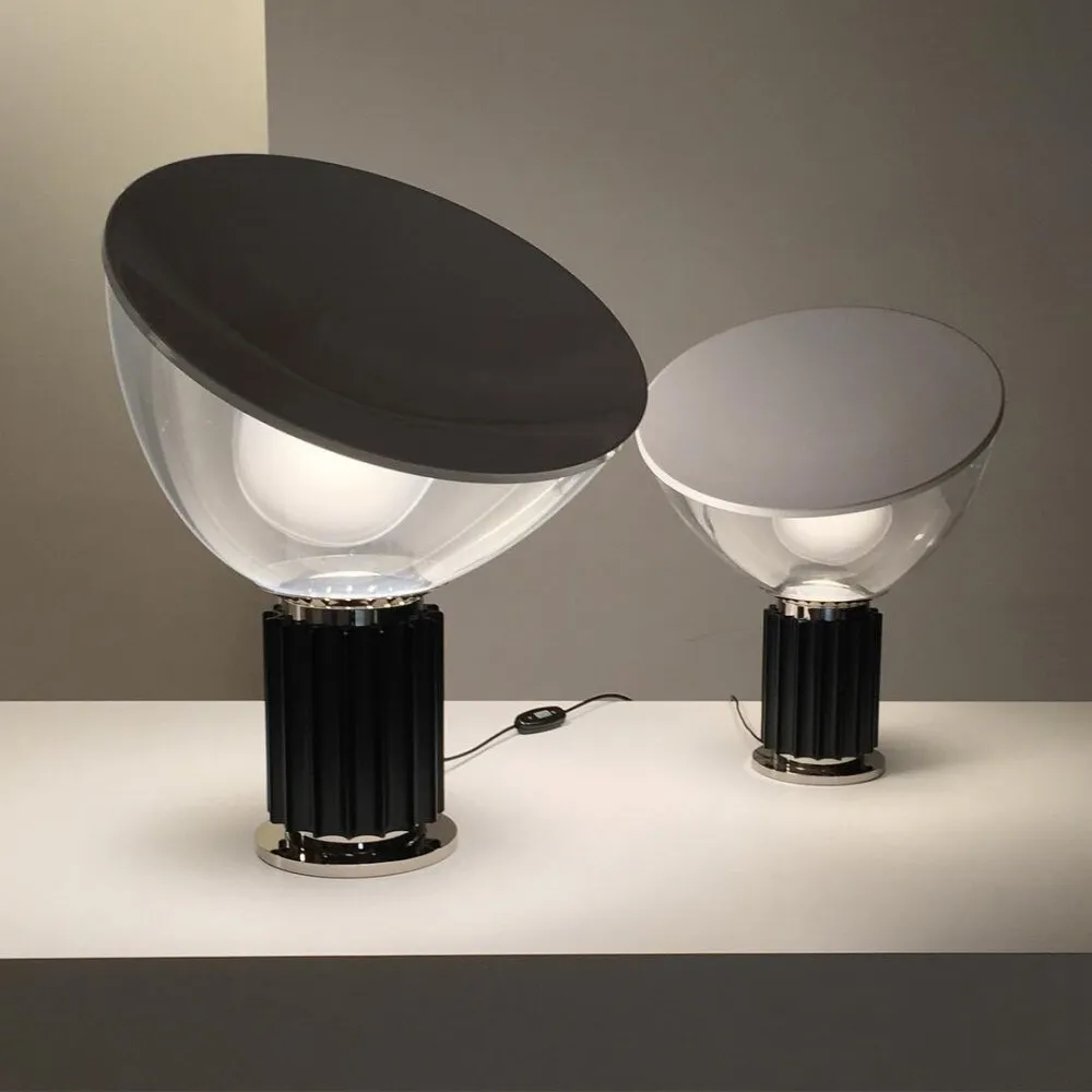 Sculptural Upside Down Glass Table Lamp