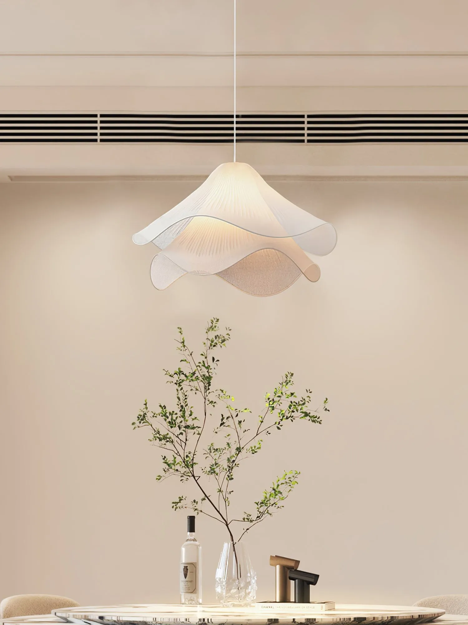 Ethereal Elegant Floral Pendant Light - Adjustable Modern Ceiling Fixture for Living Rooms T087