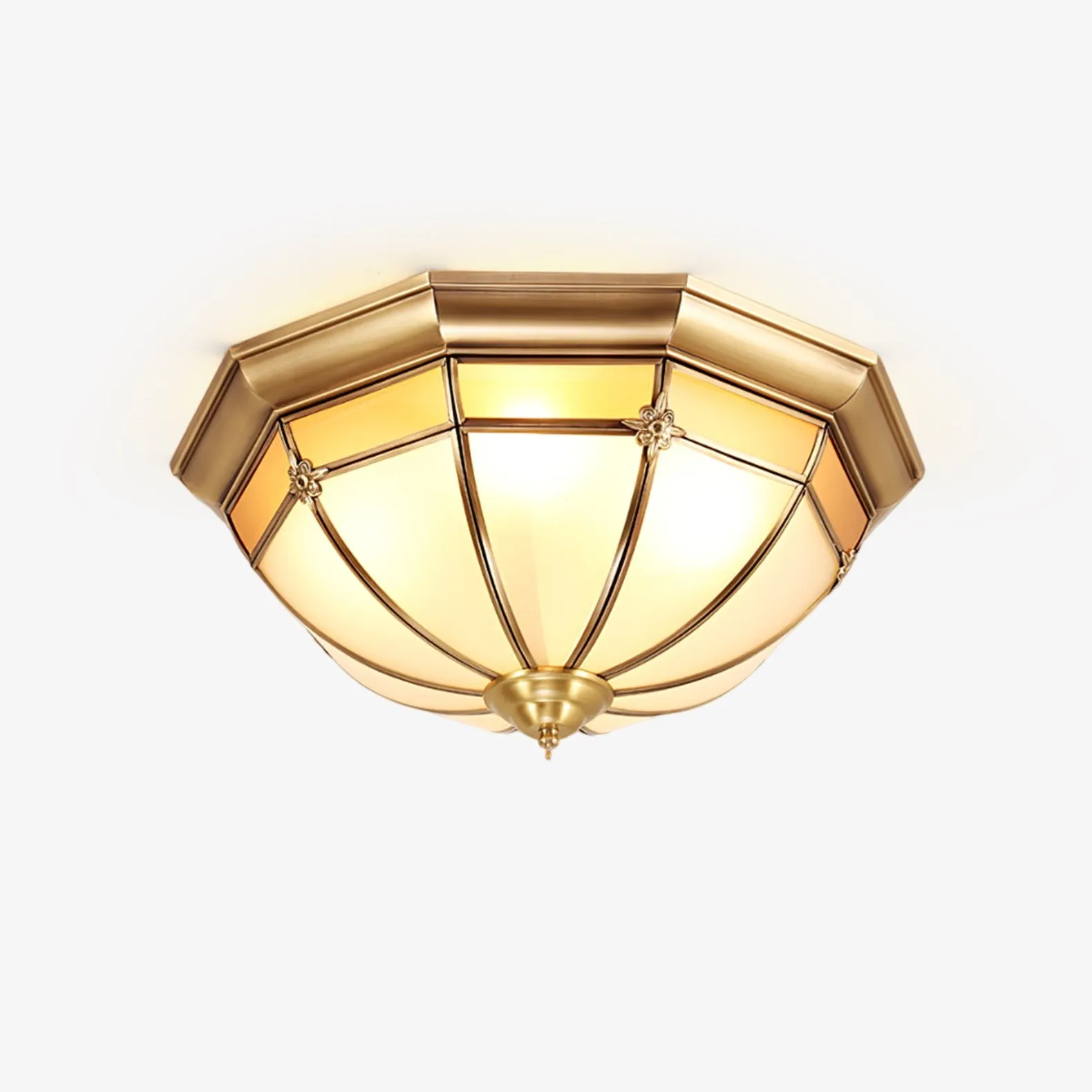 Dome Brass Flush Ceiling Lamp M563
