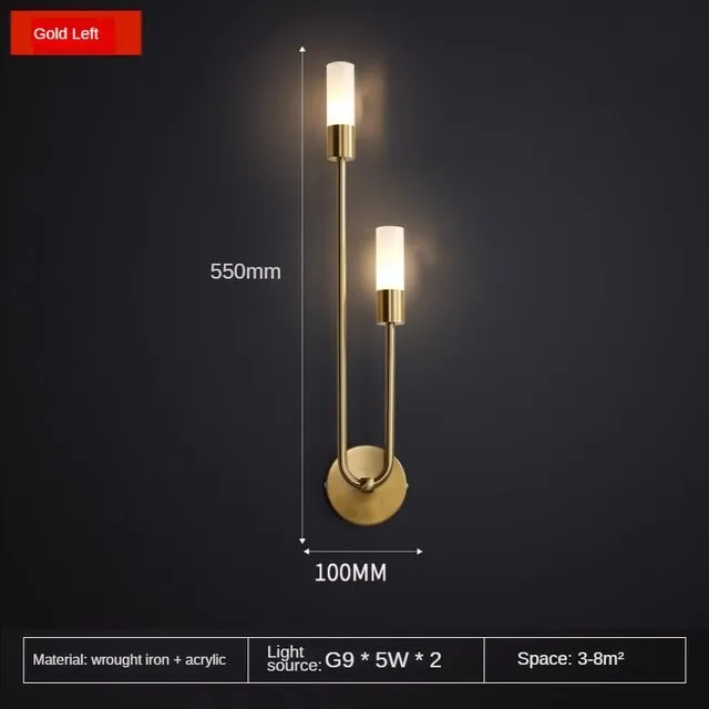 Modern Copper U-Shape Luster LED Wall Lamp M138