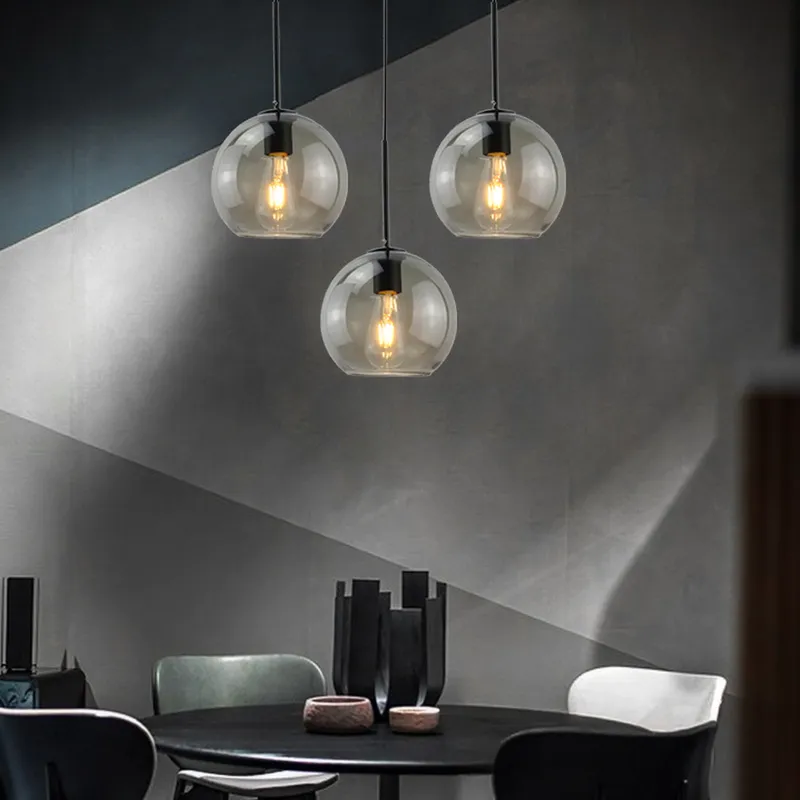 Solara Nordic Spherical Glass Pendant Light D943