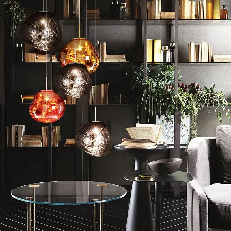 Dynamic Surface Pendant Light For Living Room S09