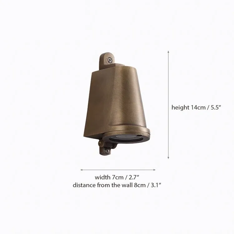Bluebell Brass Outdoor Rain Proof Wall Light G107