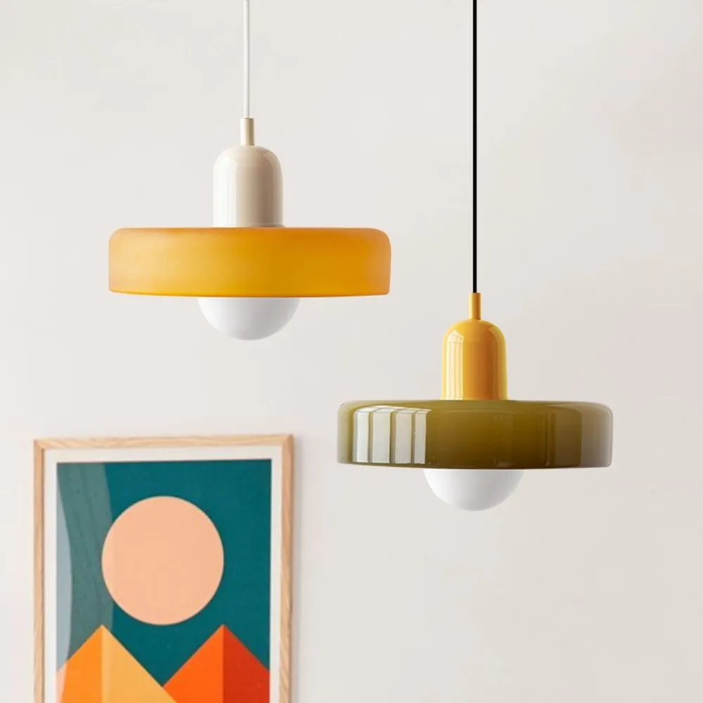 Morandi Glass Disc Orb Pendant Lamp S85