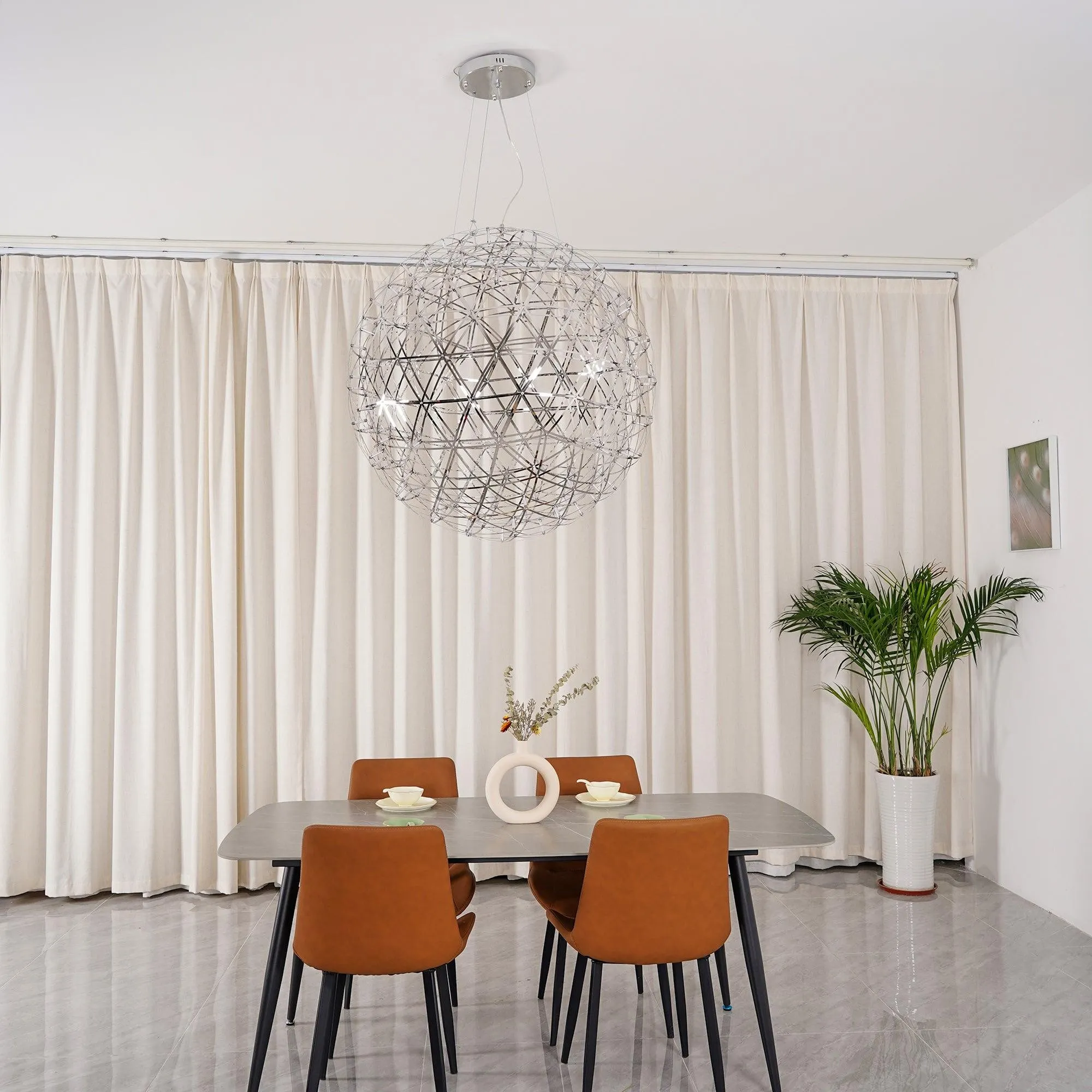 Silver Spark Ball Pendant Light T204
