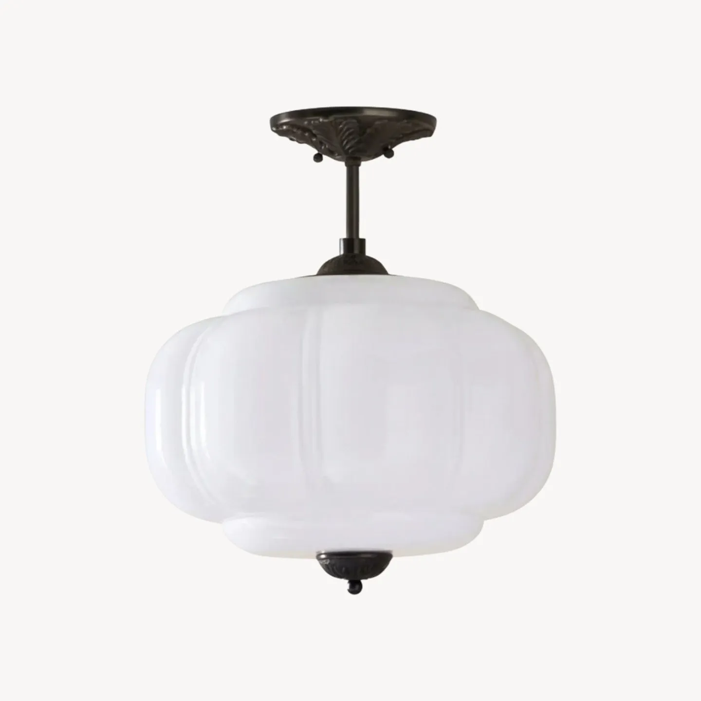Eloise Vintage Glass Chandelier - Milk Glass Home Accent T289