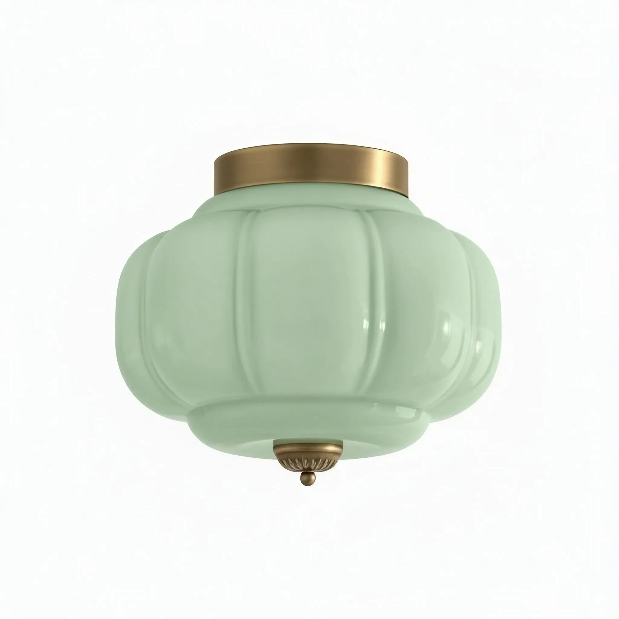 Eloise Retro Milk Glass Semi Flush Mount Ceiling Light G55