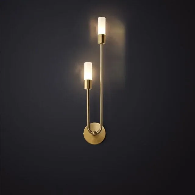 Modern Copper U-Shape Luster LED Wall Lamp M138