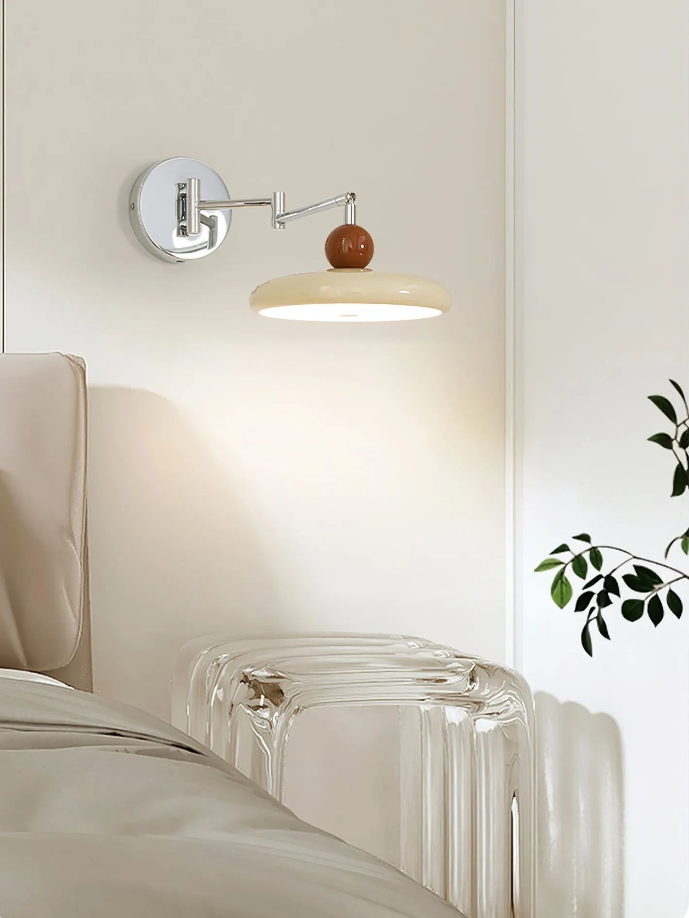 Minimalist French Creative Cream Style Rotatable Swing Arm Wall Lamp M460