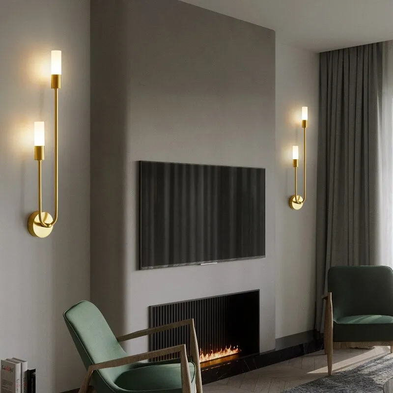 Modern Copper U-Shape Luster LED Wall Lamp M138