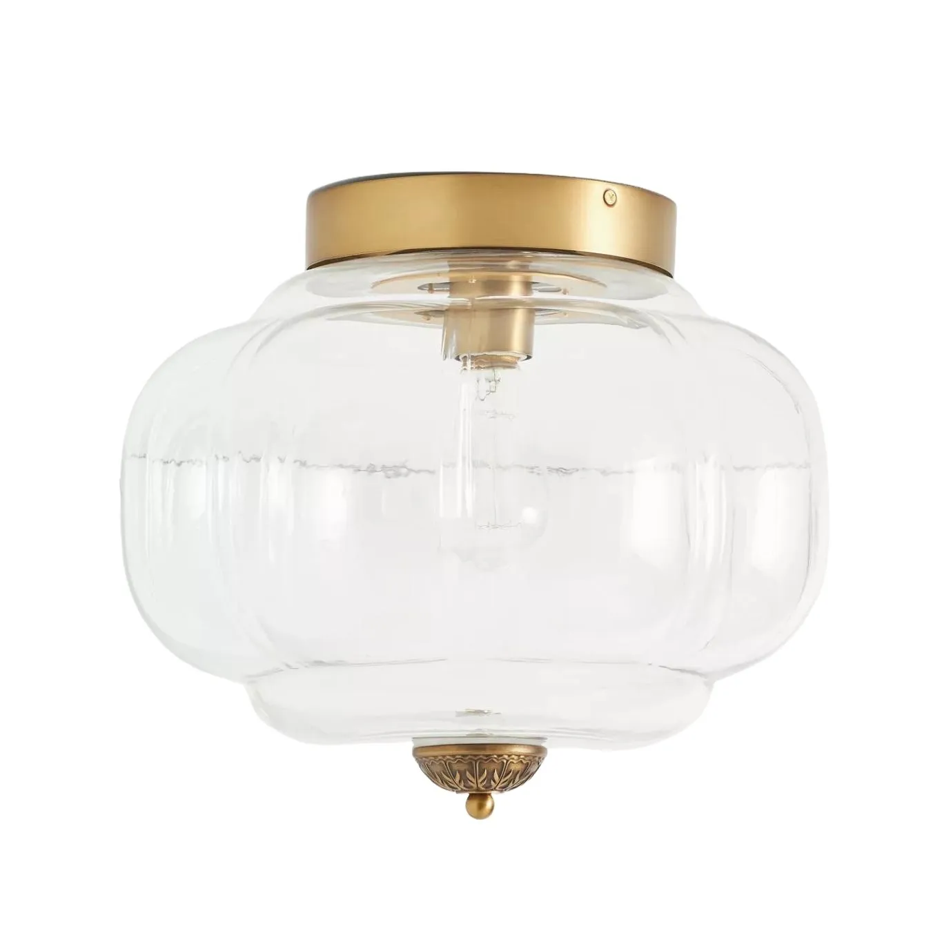 Eloise Retro Milk Glass Semi Flush Mount Ceiling Light G55