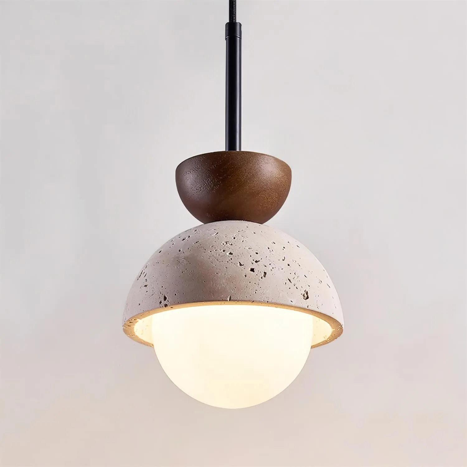 Natural Stone Spherical Pendant Light M261