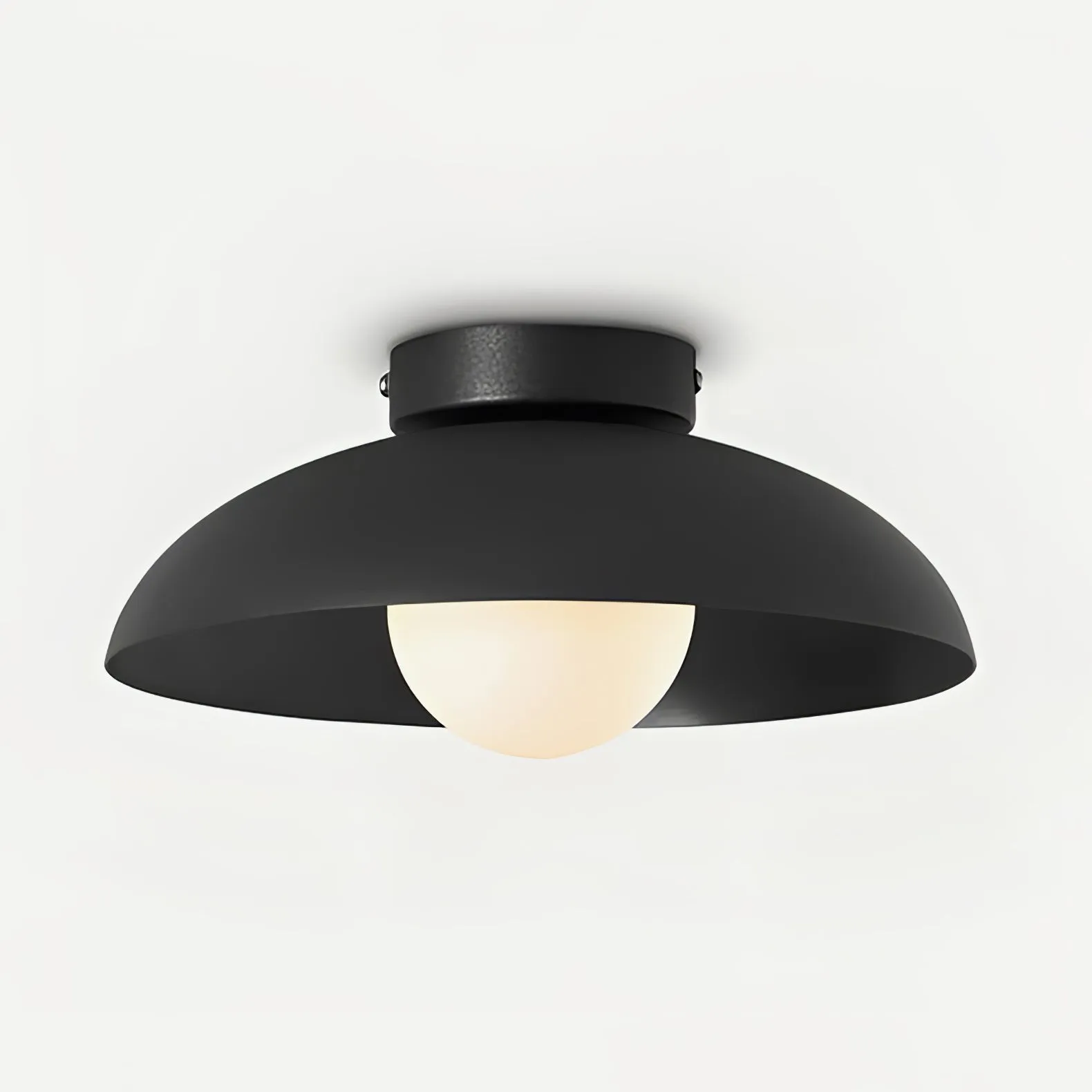 Matte Black Glass Dome Ceiling Lamp M553