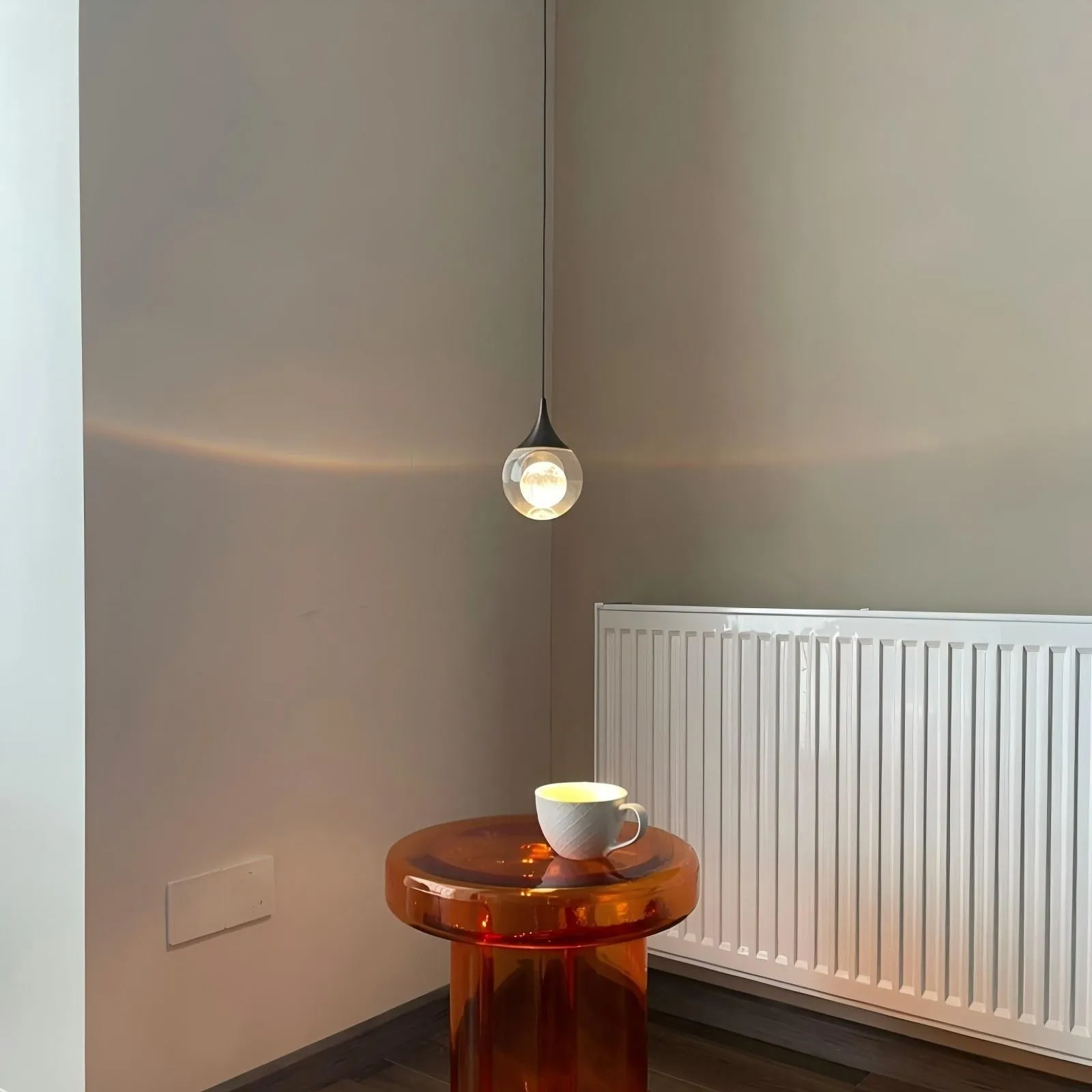 Moon Round Clear Glass Pendant Light S182