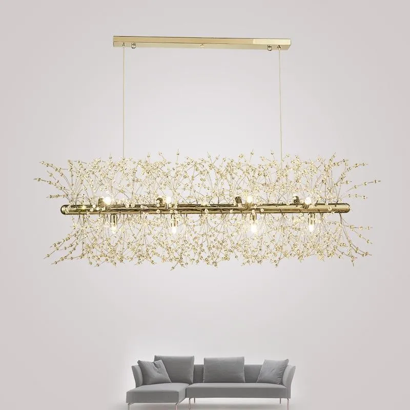 Modern Rectangular Crystal Fireworks Chandelier S15