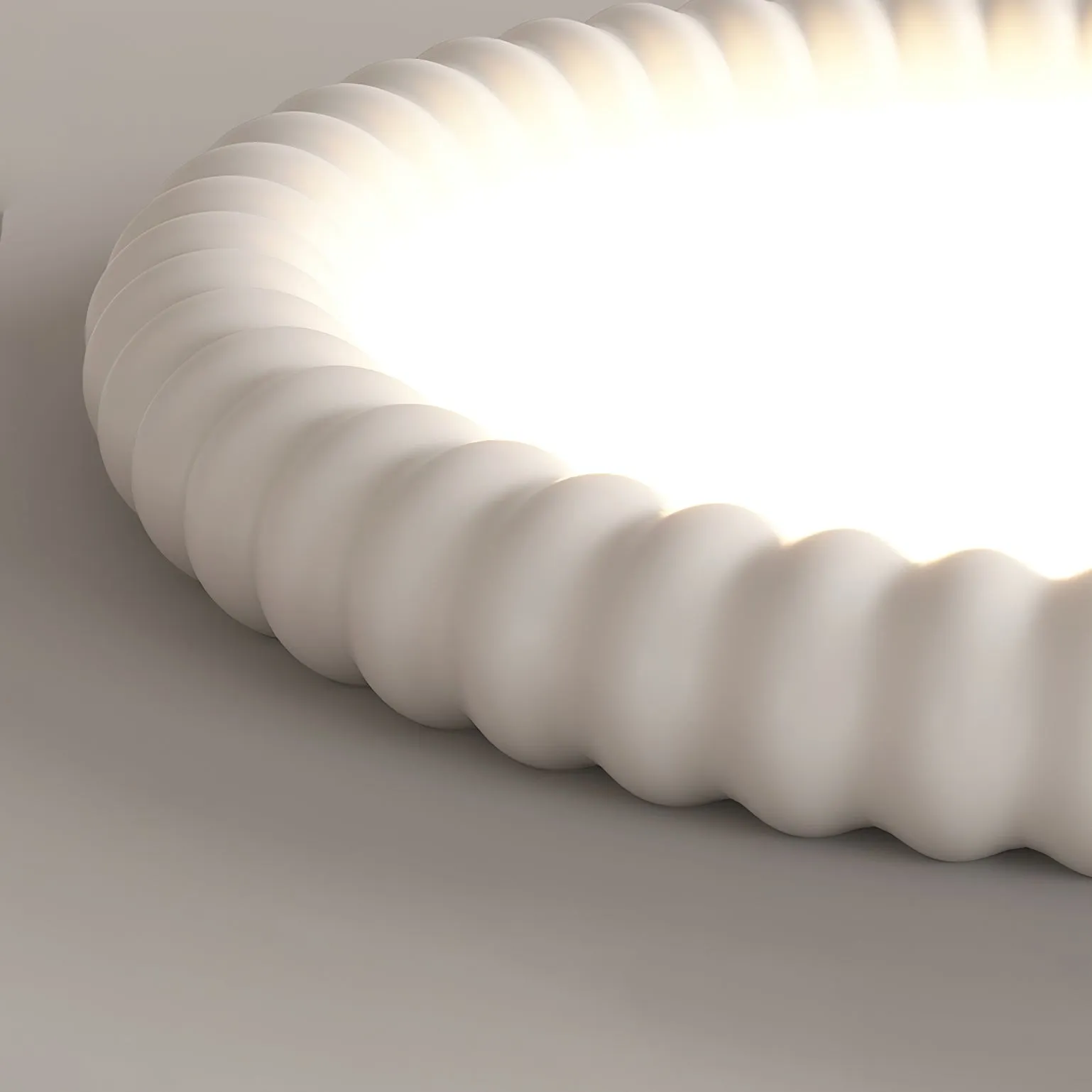 Cream Style Ripple Ring Ceiling Lamp M525