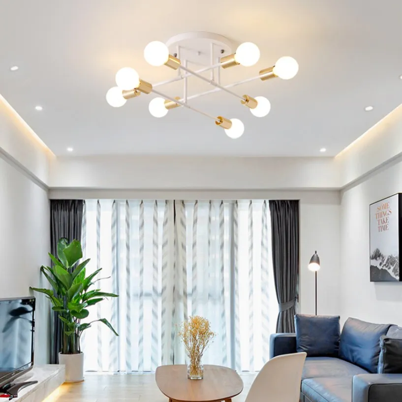 Smuxi 6/8 Head LED Industrial Iron Ceiling Light