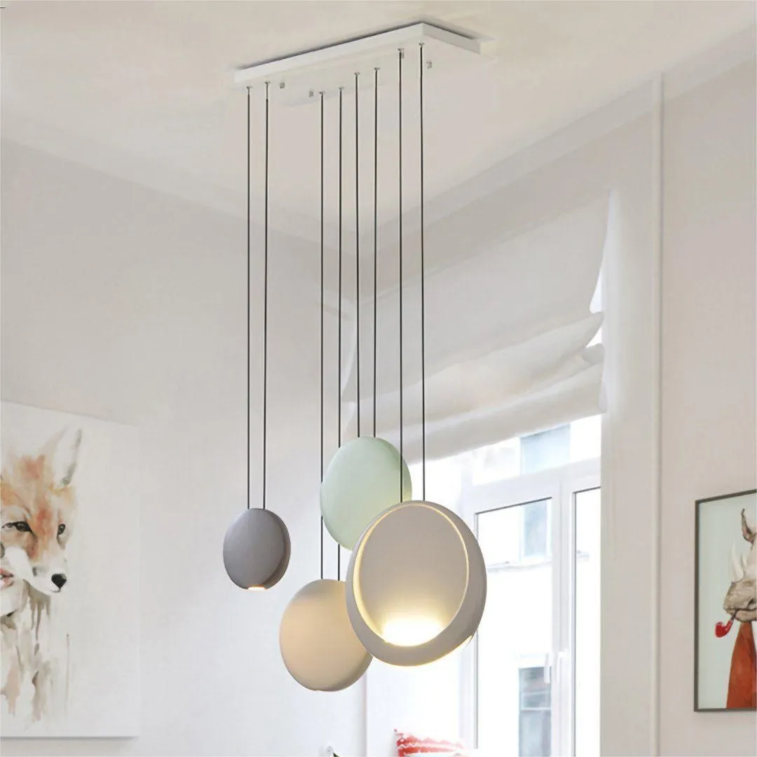 Modern Flattened Cosmos Pendant Light