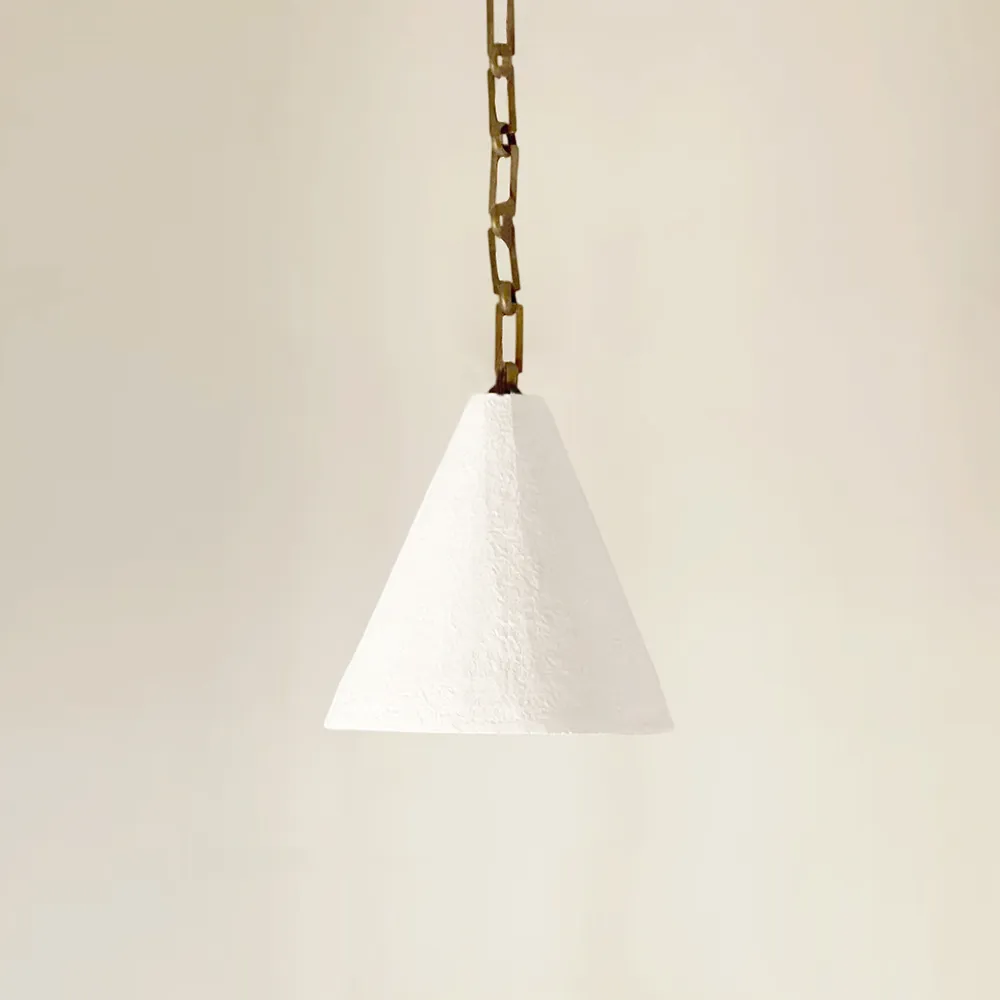 White Plaster Pendant Lamp D641