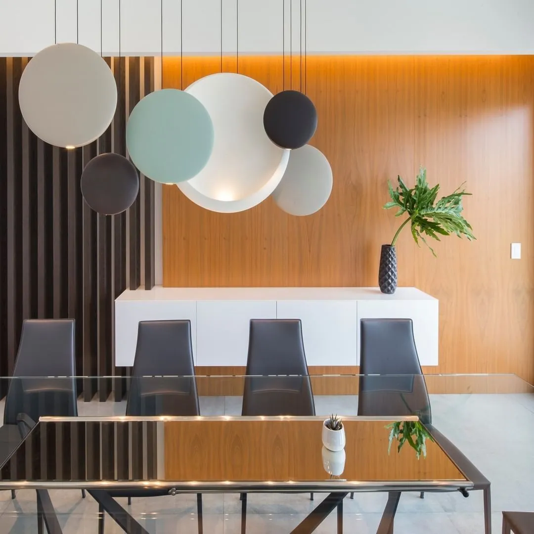 Modern Flattened Cosmos Pendant Light