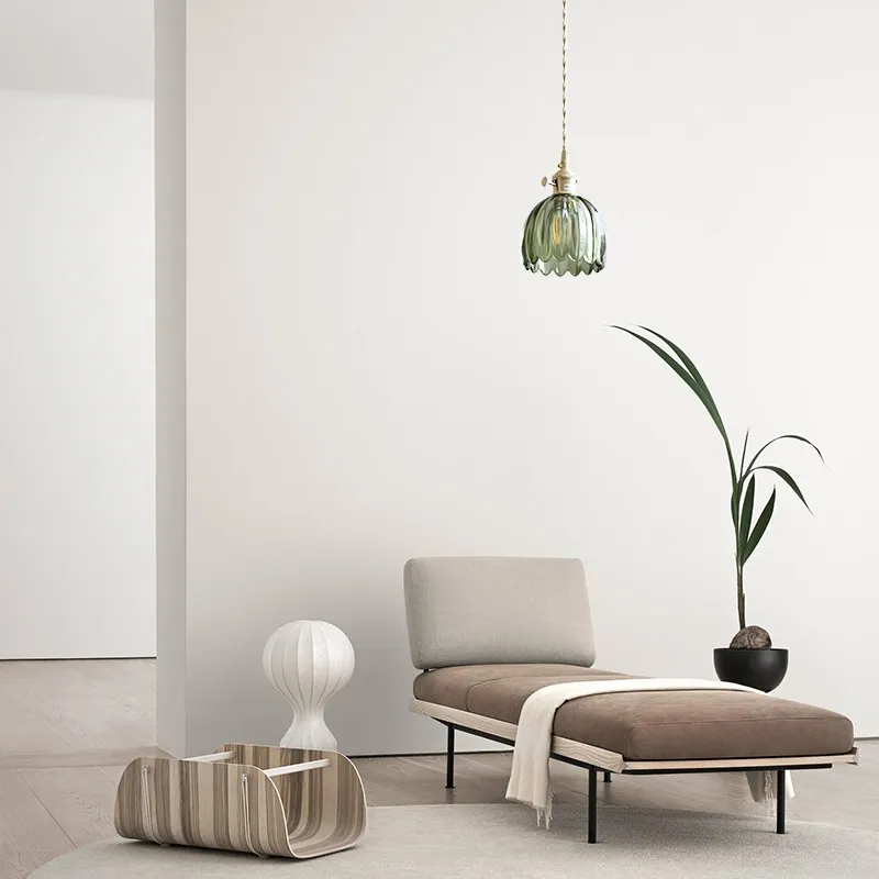 Japanese Retro Glass Flower Pendant Light S28