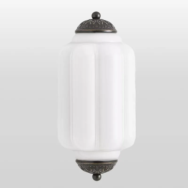 Eloise Brass Wall Sconce – Elegant Milk Glass Vintage Lighting T290