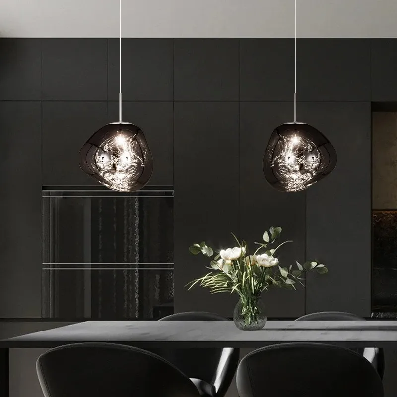 Dynamic Surface Pendant Light For Living Room S09