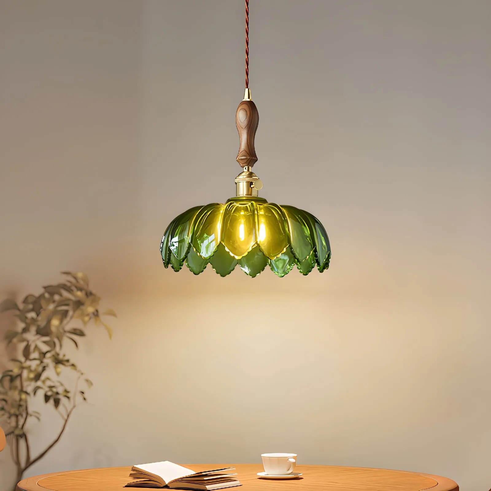 Retro Petal Green Pendant Lamp M58