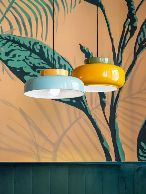 Fiesta Colorful Bowl-Shaped Ceramic Pendant Light for Dining Room T068