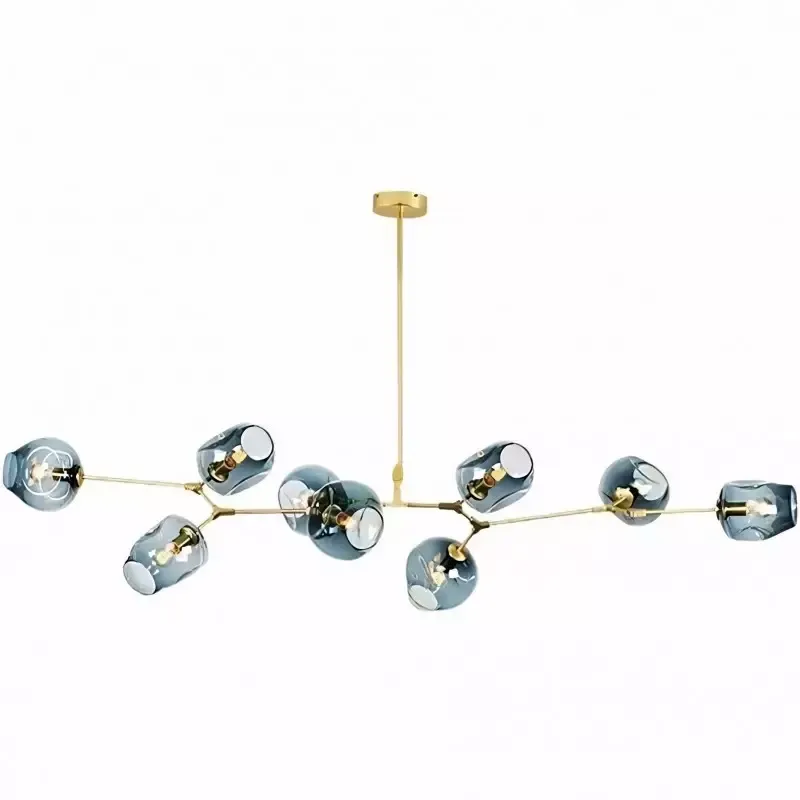 Asymmetrical Articulated Globe Branching Bubble Chandelier