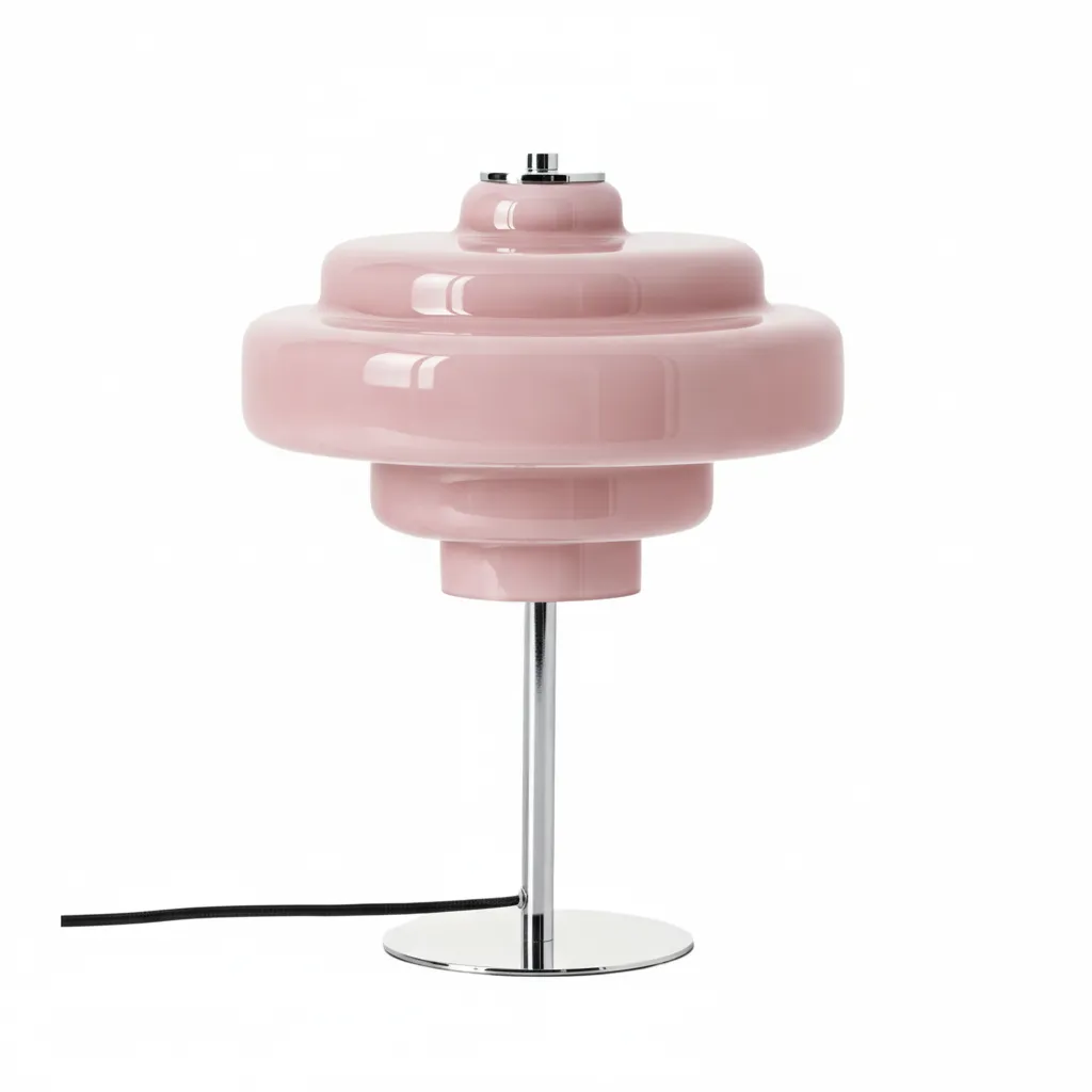 Koloro Chrome Base Glass Table Lamp – Stylish & Functional for Any Space T276