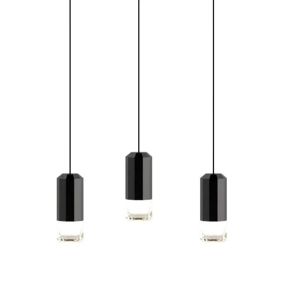 Industrial Black Wireflow Free Form LED Pendant Light