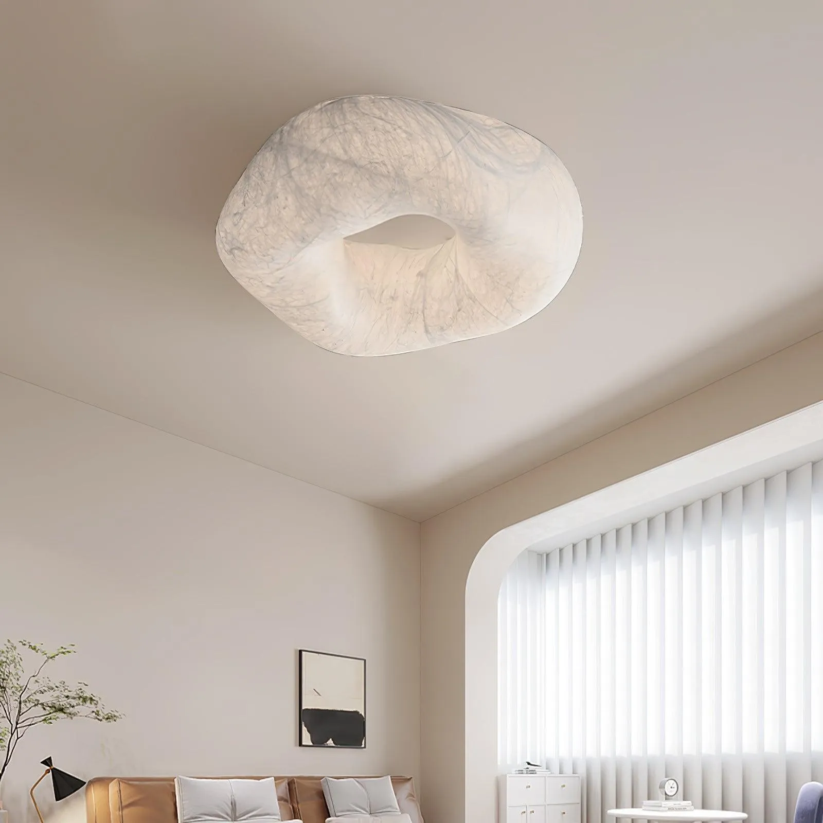 Modern Simple Silk LED Living Room Ceiling Lamp M294